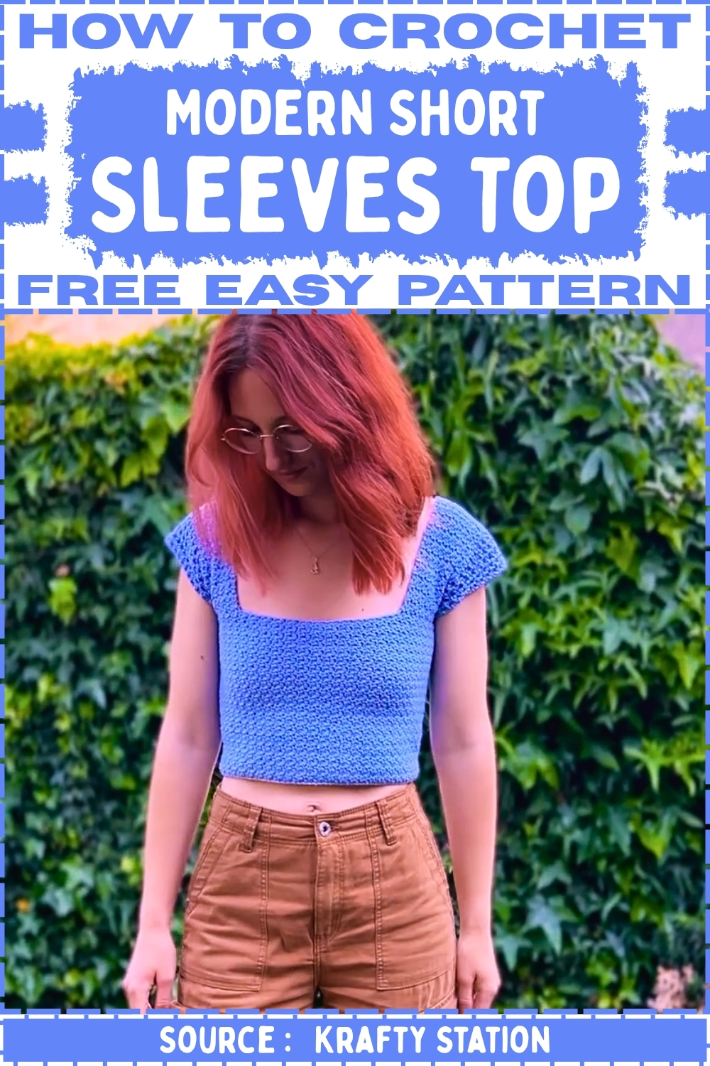How To crochet Modern Short Sleeves Top Free Easy Patterns