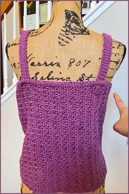 How To crochet One Simple Panel Tank Top Free Easy Patterns 5
