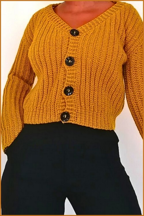 How To crochet Ribbed Cardigan Free Easy Patterns 4