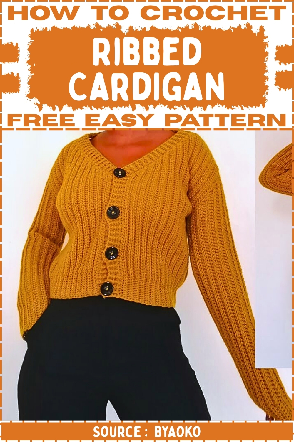 How To crochet Ribbed Cardigan Free Easy Patterns