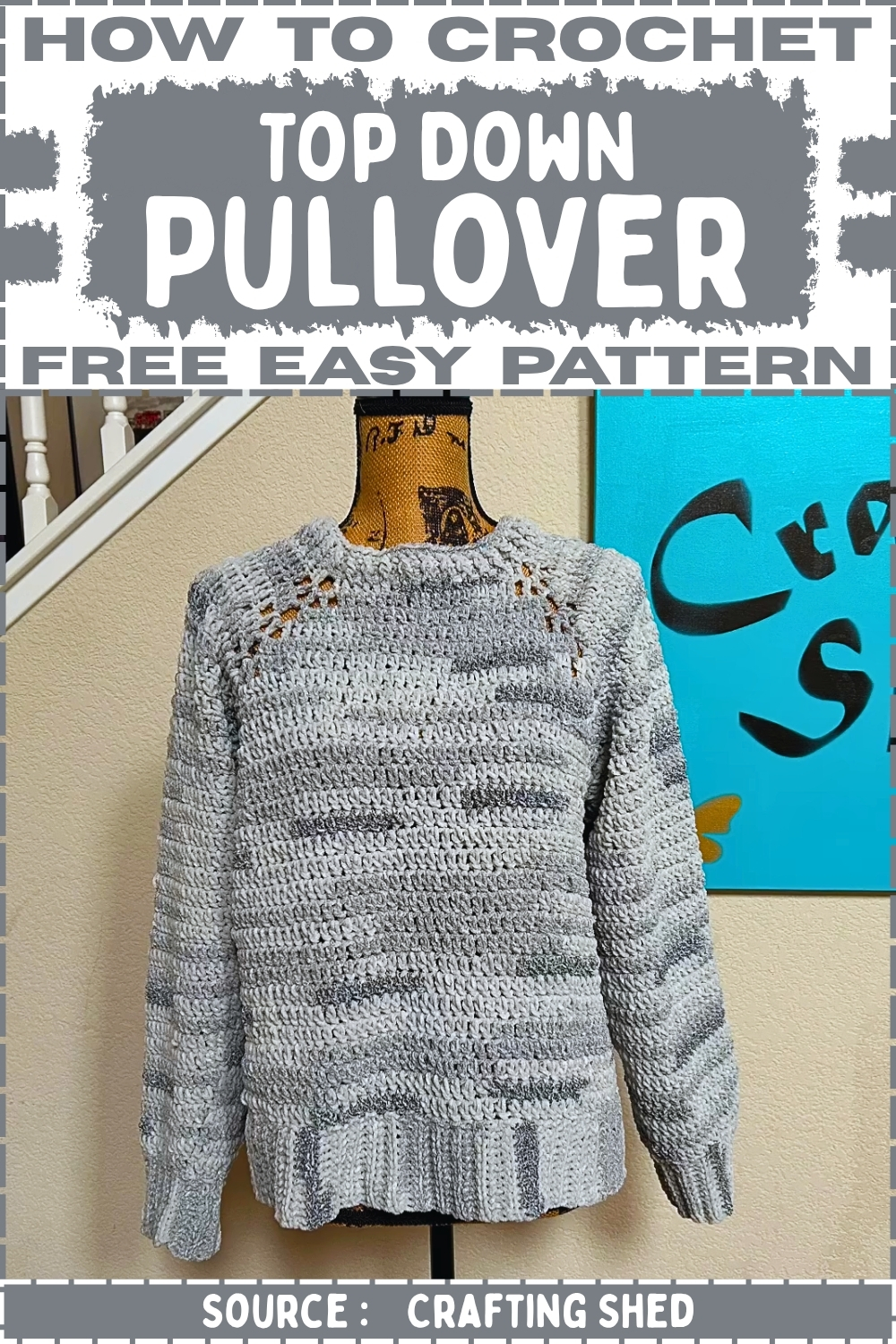 How To crochet Top Down Pullover Free Easy Patterns
