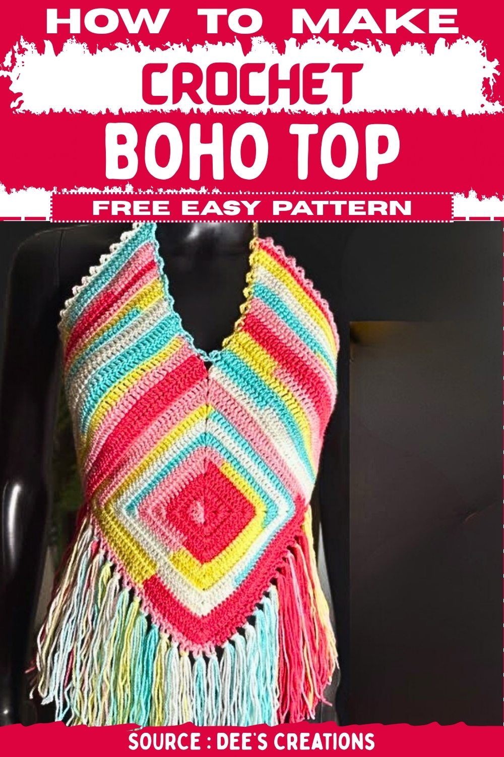 How To make Crochet Boho Top Free EASY PatternHow To make Crochet Boho Top Free EASY Pattern