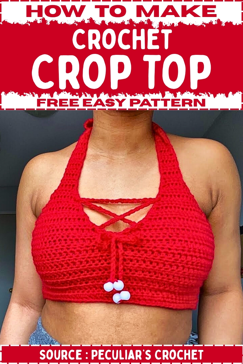How To make Crochet Crop Top Free Easy Pattern