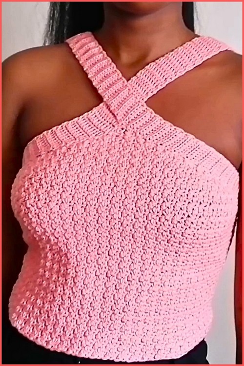 How To make crochet Criss Cross Top Free EASY Pattern 4