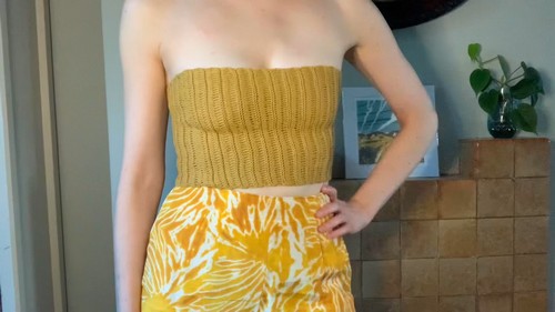 HOW TO Crochet Ribbed Tube Top easy free pattern 5