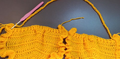 How To Crochet Ruffle Halter Crop Top Free Easy Pattern 2