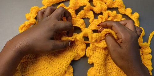 How To Crochet Ruffle Halter Crop Top Free Easy Pattern 3