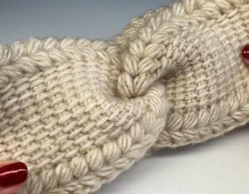 How To Crochet Tunisian Headband Free Easy Pattern 3