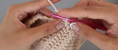 How TO Crochet Mesh Tie Top 2