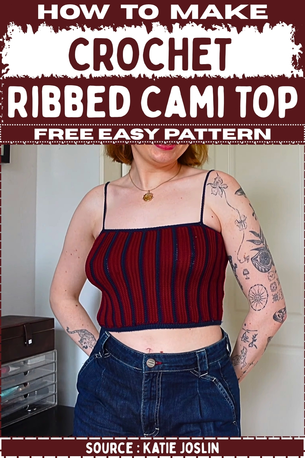FREE How To CROCHET Ribbed Cami Top Free EASY PatterN