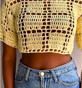 How To crochet Summer Top Free EASY Pattern 5